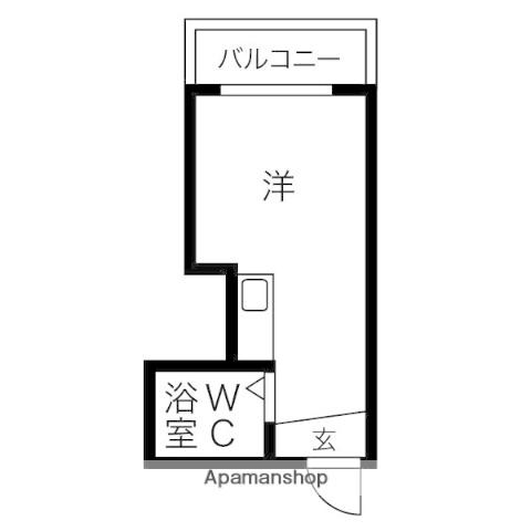 JPアパートメント守口Ⅲ(ワンルーム/3階)の間取り写真