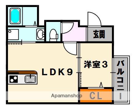 ザ・リッツクラブ楓(1LDK/1階)の間取り写真