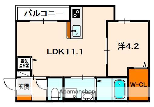 アート樟葉(1LDK/2階)の間取り写真