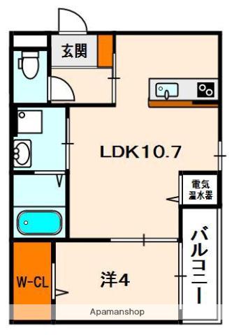 アート樟葉(1LDK/2階)の間取り写真