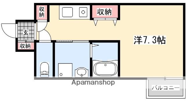 CHOUCHOU中宮(ワンルーム/2階)の間取り写真