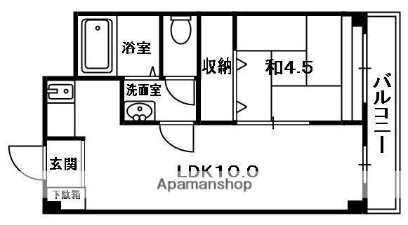 CLEAR HOSHIGAOKAⅠ(2K/1階)の間取り写真