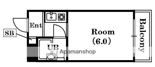プレアール星田(1K/1階)の間取り写真