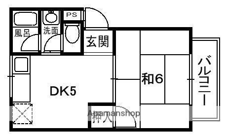 MPLAZA津田駅前五番館(1DK/1階)の間取り写真
