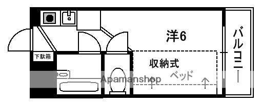 国際グランドハイツ(ワンルーム/5階)の間取り写真
