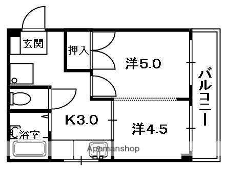 MPLAZA津田駅前七番館(1K/2階)の間取り写真
