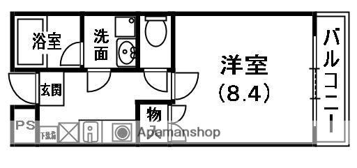 GRAND星丘(1K/1階)の間取り写真
