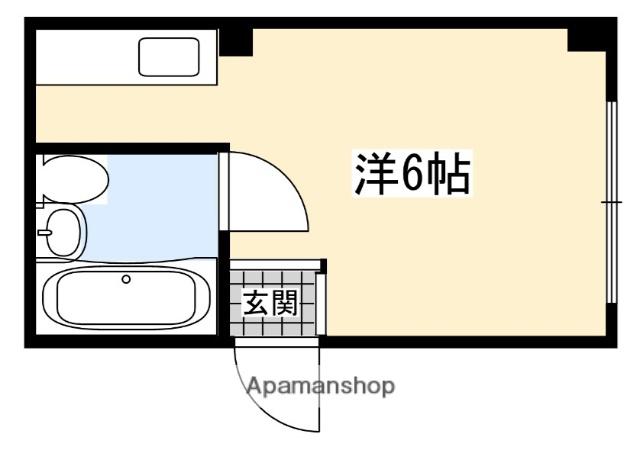 アーバンハイツ田口(ワンルーム/4階)の間取り写真