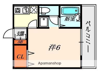 グリーンヒルカリム(1K/1階)の間取り写真