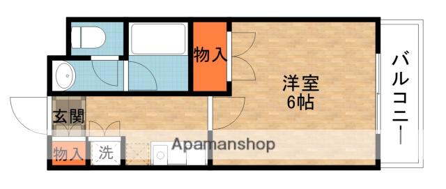 GRAND星丘(1K/1階)の間取り写真