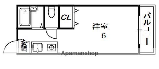 レオハイム津田Ⅰ(ワンルーム/1階)の間取り写真