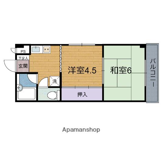 Mプラザ大住弐番館(1DK/3階)の間取り写真