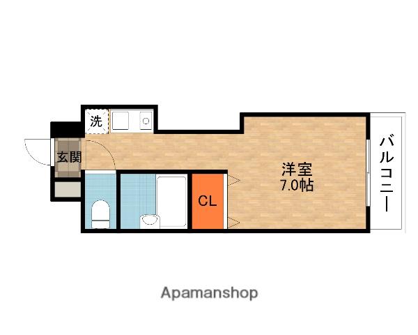 第一ハートビル(ワンルーム/4階)の間取り写真