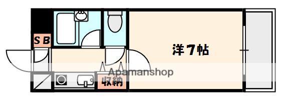 エクセル長尾(1K/2階)の間取り写真