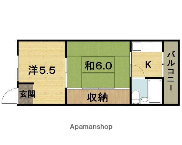 春日ドラッグストア(2K/2階)の間取り写真