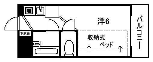 国際グランドハイツ(ワンルーム/5階)の間取り写真