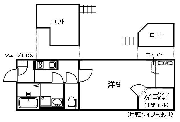 レオネクスト長尾元町Ⅲ(1K/2階)の間取り写真