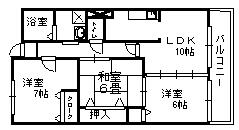 フィールド夢運(3LDK/2階)の間取り写真