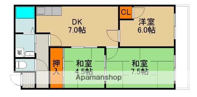 パレロワイヤル(3LDK/4階)の間取り写真
