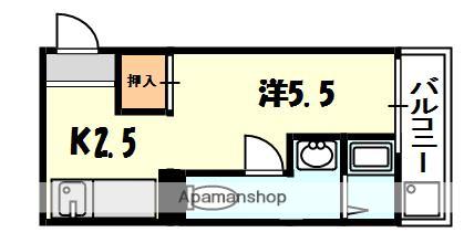 サン上島(1K/4階)の間取り写真