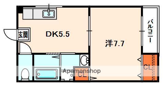 コート・アルバⅡ(1DK/2階)の間取り写真
