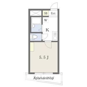 ラ・フォーレ岡山手(1K/2階)の間取り写真