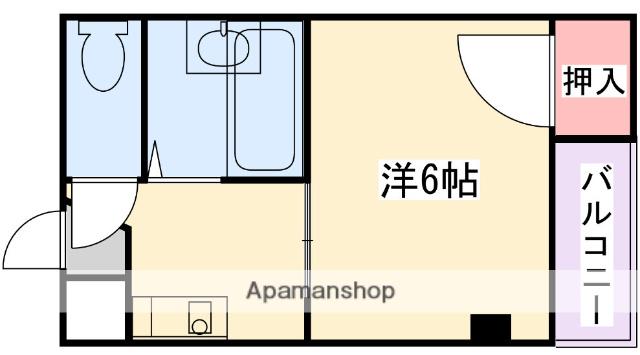 クワイエット香里(1K/2階)の間取り写真