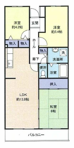 ラ・ジョリーメゾン(3LDK/1階)の間取り写真
