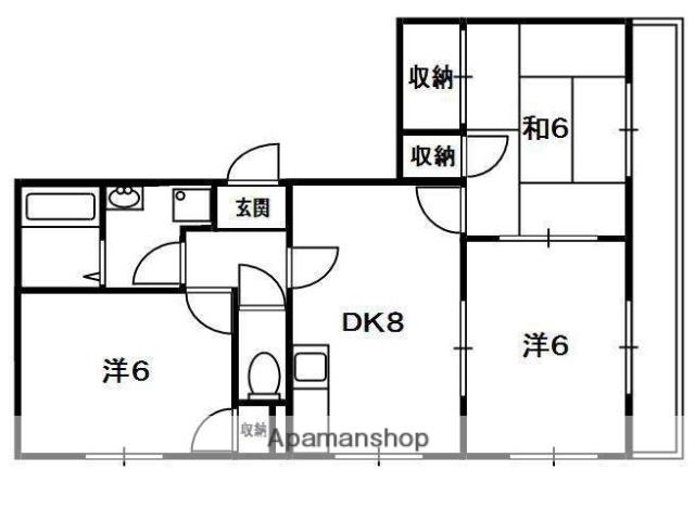 メゾンプリミエ(3DK/2階)の間取り写真