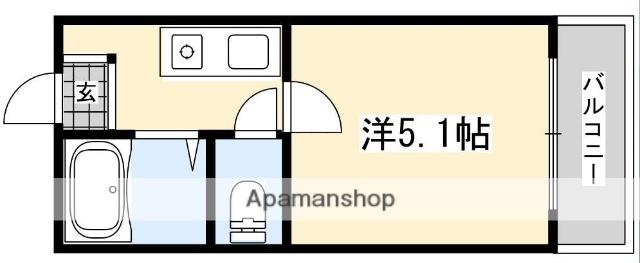 MAYUMIハイツ枚方12番館上島東町(1K/2階)の間取り写真