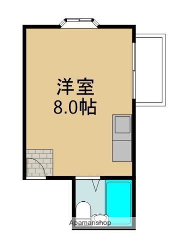 本町ハイツ(ワンルーム/1階)の間取り写真