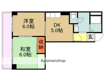 マンション弥生(2DK/3階)の間取り写真