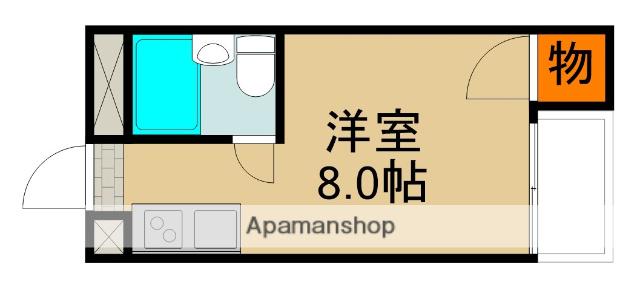 ロータリーマンション西三荘(ワンルーム/1階)の間取り写真
