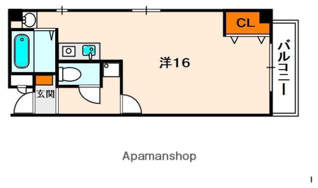 オーキッドコート(1K/3階)の間取り写真