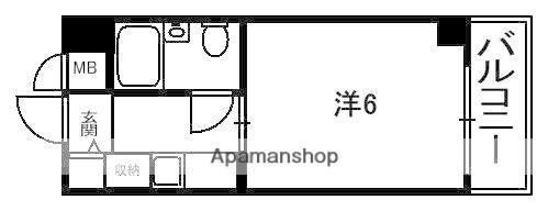 MPLAZA津田駅前壱番館(1K/5階)の間取り写真
