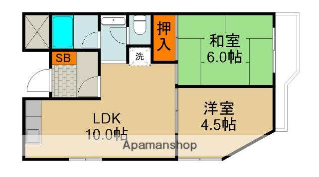 ツインコートヒラタ(2LDK/3階)の間取り写真
