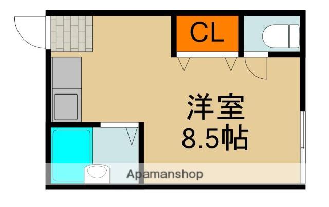 プラディオ大和田(ワンルーム/2階)の間取り写真