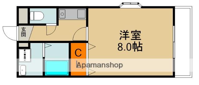エナジーマンション(1K/1階)の間取り写真