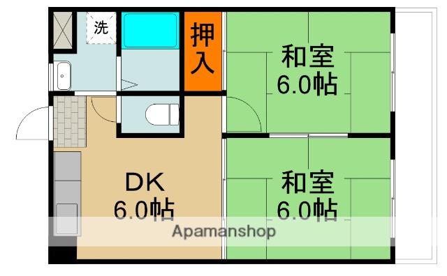 MIWA第3ビル(2DK/3階)の間取り写真