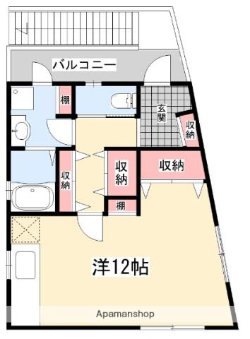 京阪電気鉄道京阪線 樟葉駅 バス乗車時間：15分 招提南町バス停で下車 徒歩1分 2階建 築36年(ワンルーム)の間取り写真