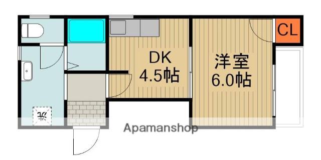 MPLAZA大宮通(1DK/2階)の間取り写真