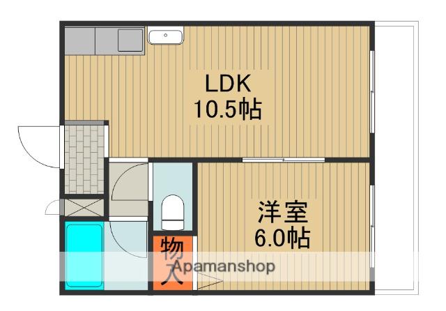 ベル平代(2DK/2階)の間取り写真