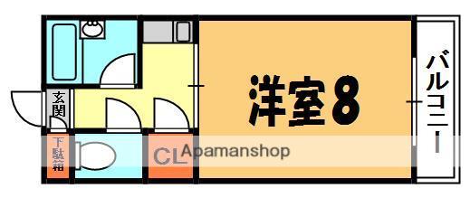 ロータリーマンション萱島西(1K/1階)の間取り写真