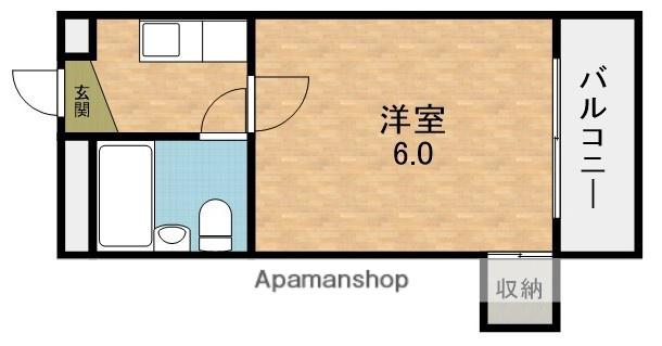 マルエスマンション牧野阪(1K/3階)の間取り写真