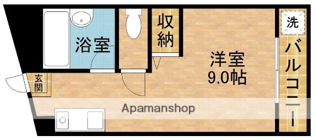 シャンテー招提(ワンルーム/2階)の間取り写真