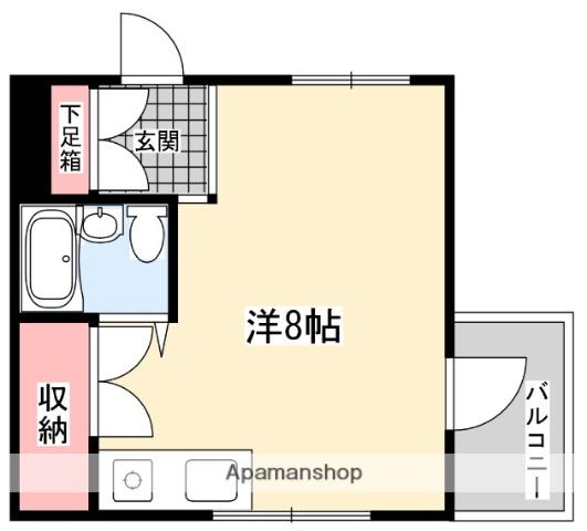 コーポニシキ(ワンルーム/3階)の間取り写真