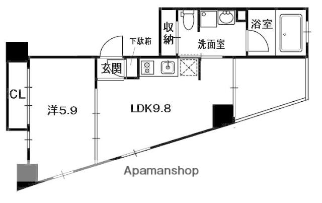 ピコットⅦ(1LDK/2階)の間取り写真