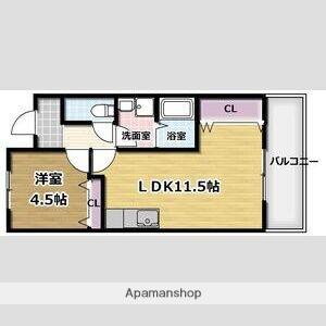 ビーハイヴ(2DK/3階)の間取り写真