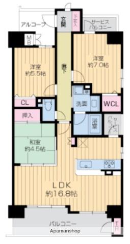 KDXレジデンス守口(3LDK/3階)の間取り写真