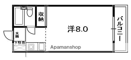 エムケイ3 枚方公園(ワンルーム/1階)の間取り写真